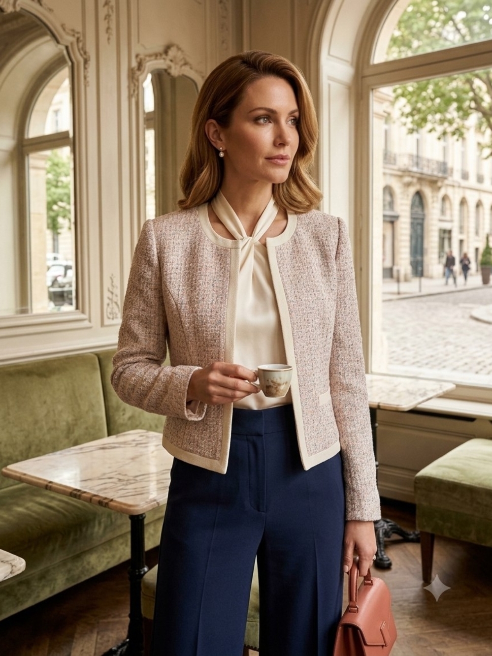 Cynthia Rowley Pastel Tweed Cropped Jacket / Blazer Size M